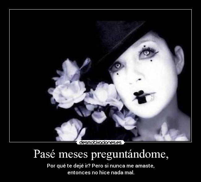 Pasé meses preguntándome, -