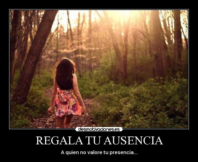 REGALA TU AUSENCIA -