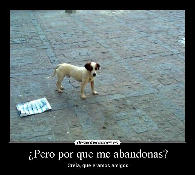 ¿Pero por que me abandonas? - Creia, que eramos amigos