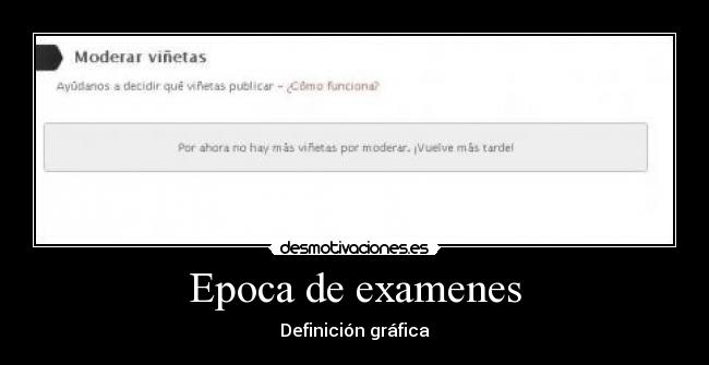Epoca de examenes - Definición gráfica