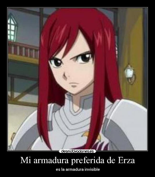 carteles fairy tail erza scarlet desmotivaciones