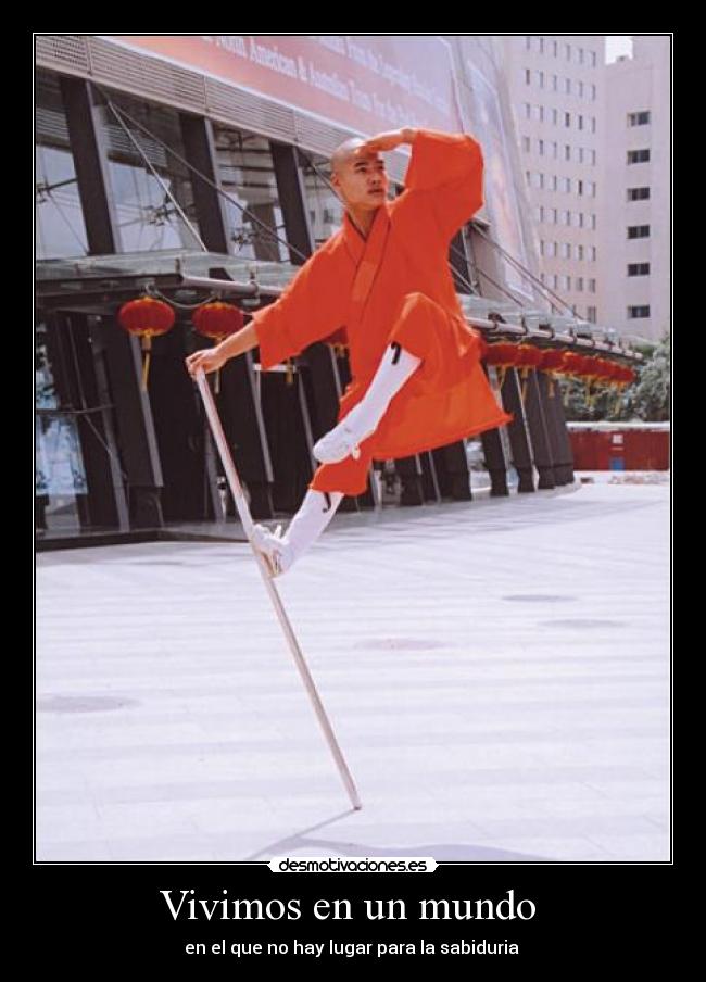 Vivimos en un mundo - en el que no hay lugar para la sabiduria