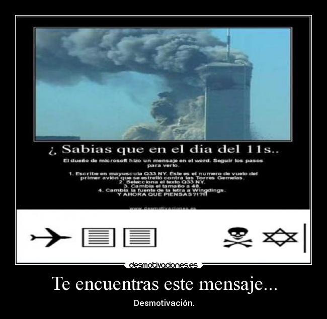 Te encuentras este mensaje... - Desmotivación.