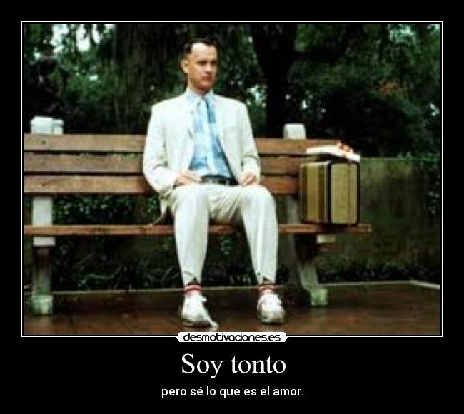 Soy tonto - pero sé lo que es el amor.