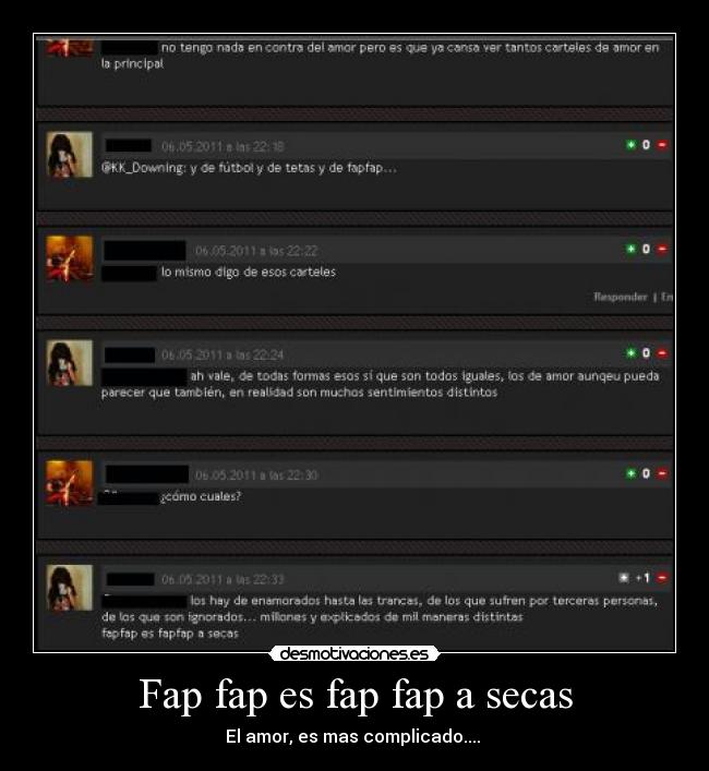 Fap fap es fap fap a secas - El amor, es mas complicado.... 