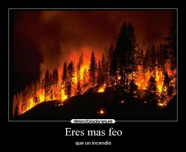 Eres mas feo - que un incendio