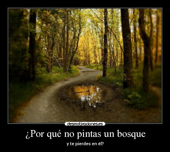 ¿Por qué no pintas un bosque - y te pierdes en él?