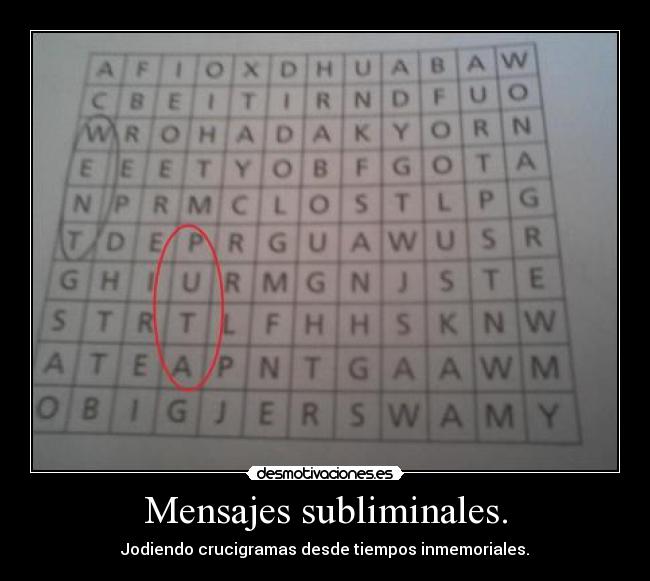 Mensajes subliminales. -