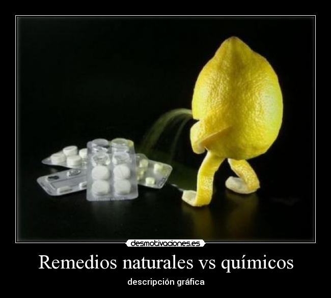 Remedios naturales vs químicos - descripción gráfica