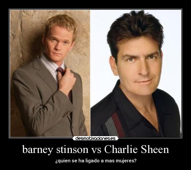 carteles barney stinson charlie sheen desmotivaciones