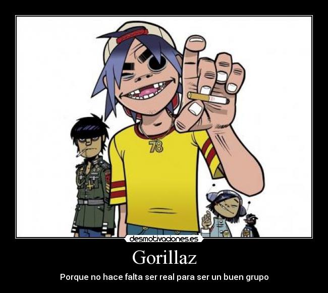 carteles gorillaz musica dibujo grupo desmotivaciones