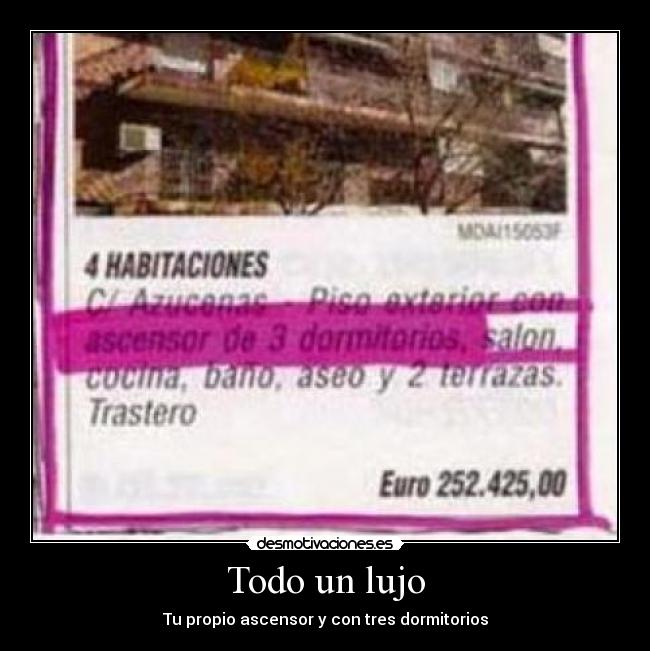 Todo un lujo - Tu propio ascensor y con tres dormitorios