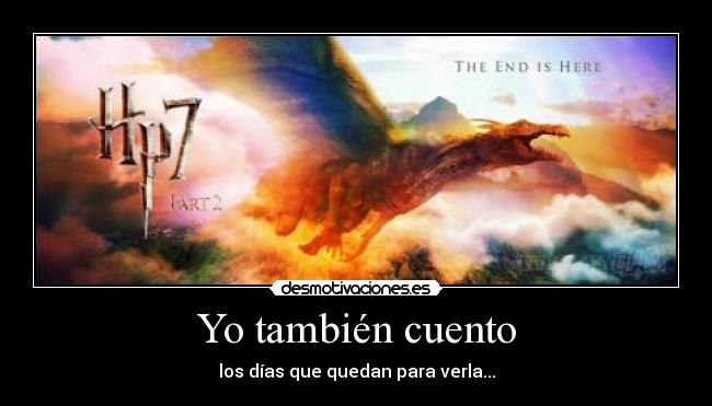 Yo también cuento - los días que quedan para verla...