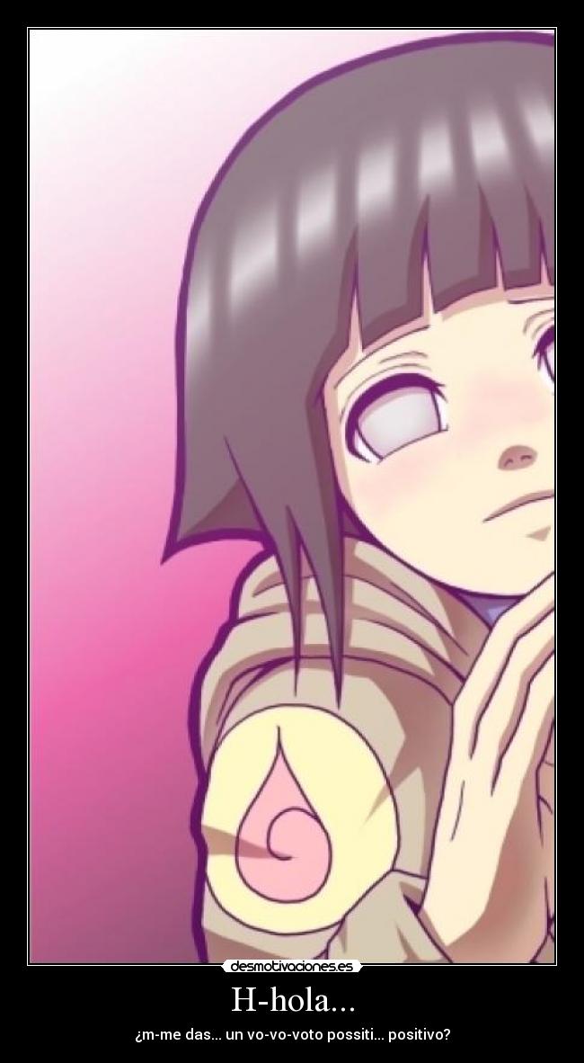 carteles hinata timidez naruto positivo principal desmotivaciones