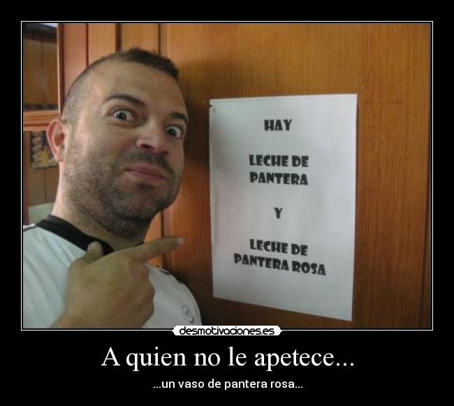 A quien no le apetece... - ...un vaso de pantera rosa...