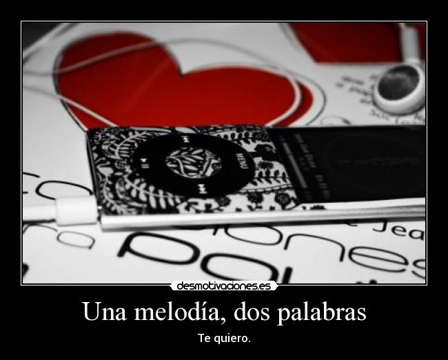 Una melodía, dos palabras -