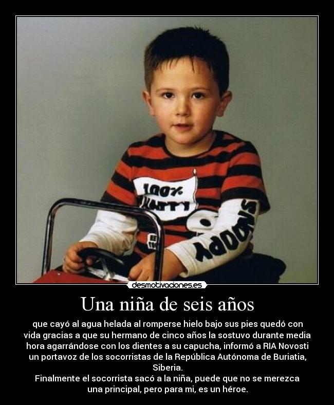 Una niña de seis años -