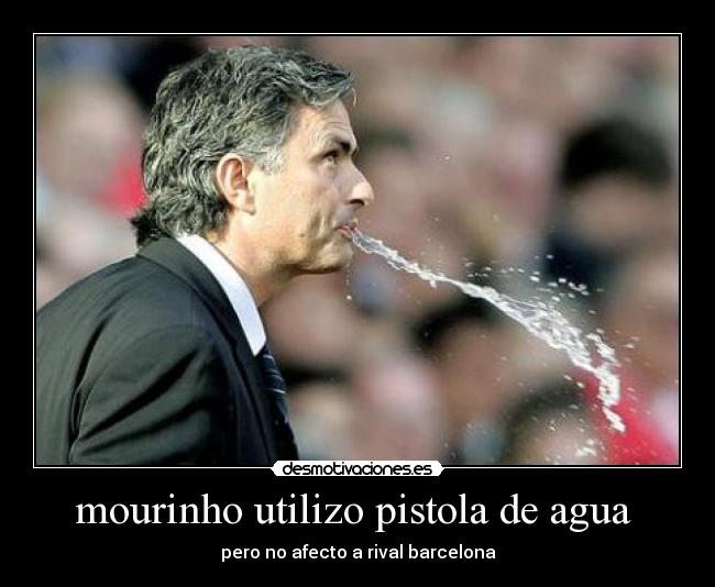 mourinho utilizo pistola de agua -