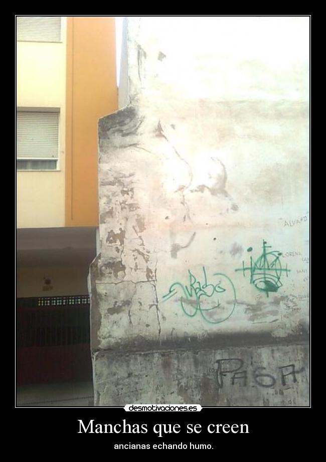 Manchas que se creen -