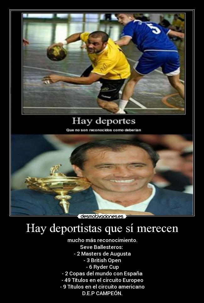 carteles reconocimiento seve ballesteros dep cartel cartel desmotivaciones