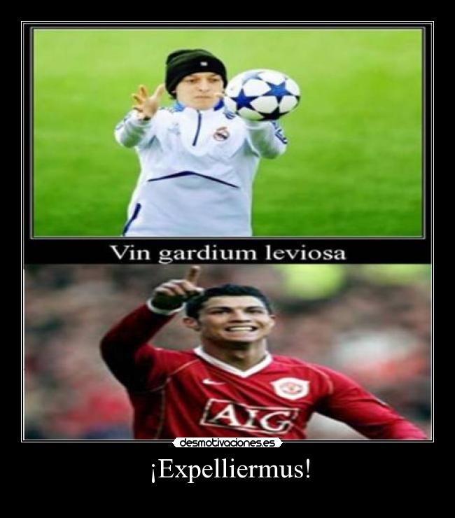 carteles ozil cr7 harry potter magia frases desmotivaciones