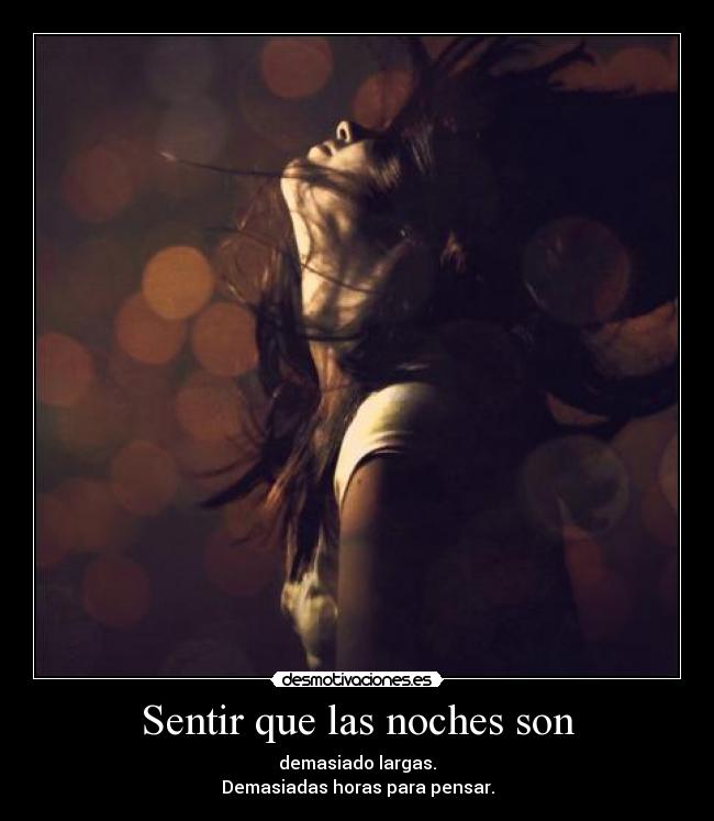 Sentir que las noches son - 