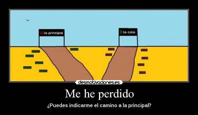 Me he perdido - ¿Puedes indicarme el camino a la principal?