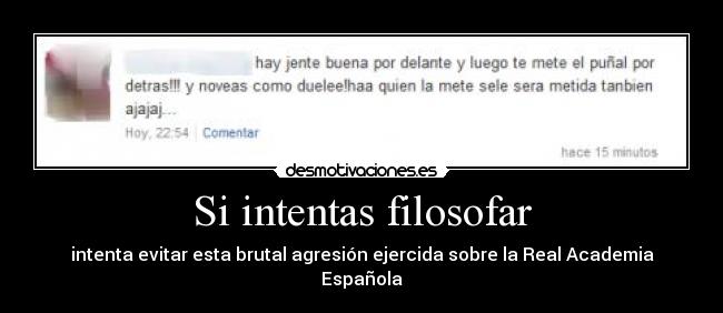 Si intentas filosofar - 