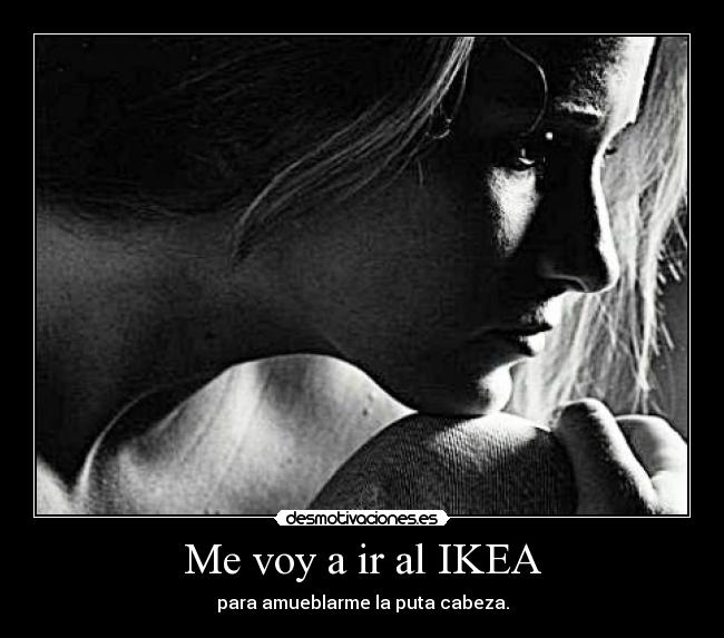 carteles ikea amueblar cabeza desmotivaciones
