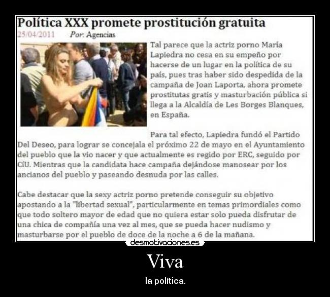 carteles viva politica porno sexo masturbacion desmotivaciones