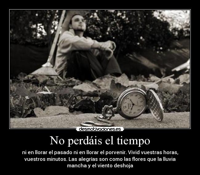 No perdáis el tiempo -