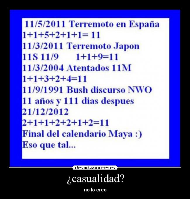 ¿casualidad? - 