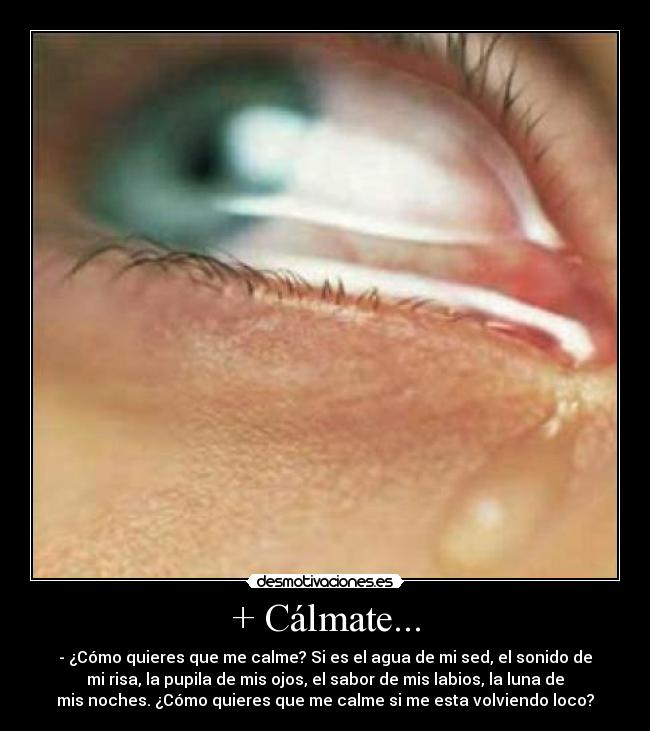 + Cálmate... -