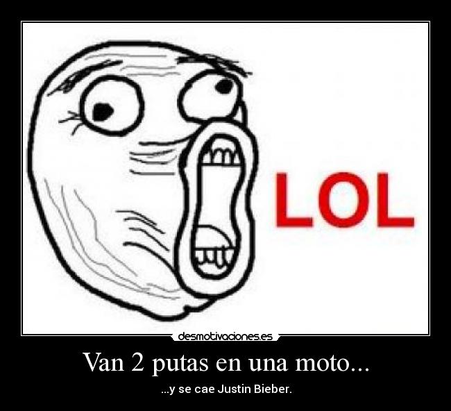 Van 2 putas en una moto... -