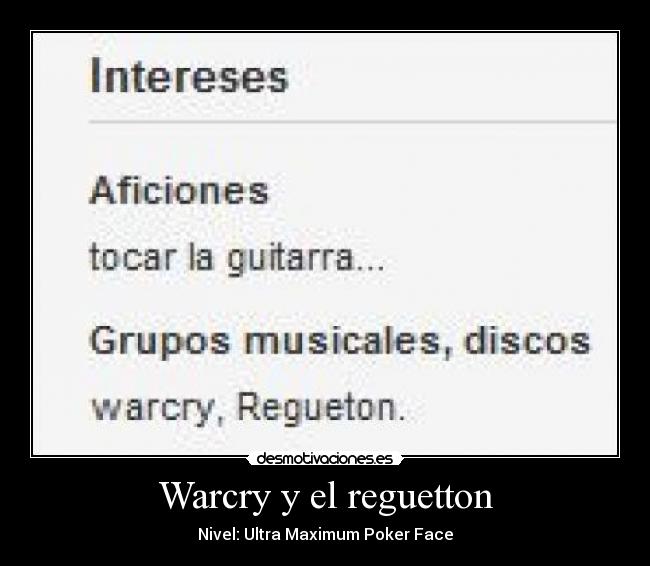 Warcry y el reguetton -