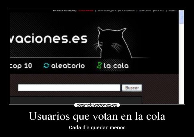 Usuarios que votan en la cola - 