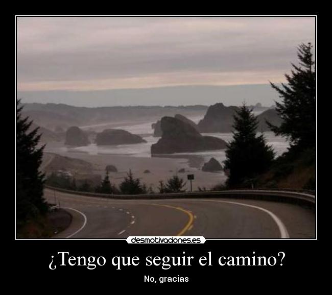 ¿Tengo que seguir el camino? - No, gracias