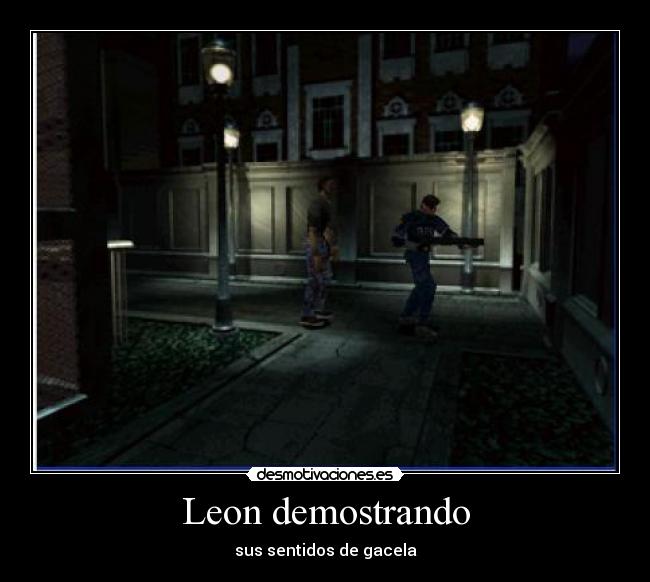 Leon demostrando - sus sentidos de gacela