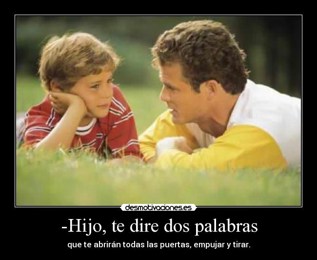 carteles padre-e-hijo-palabras-puertas desmotivaciones