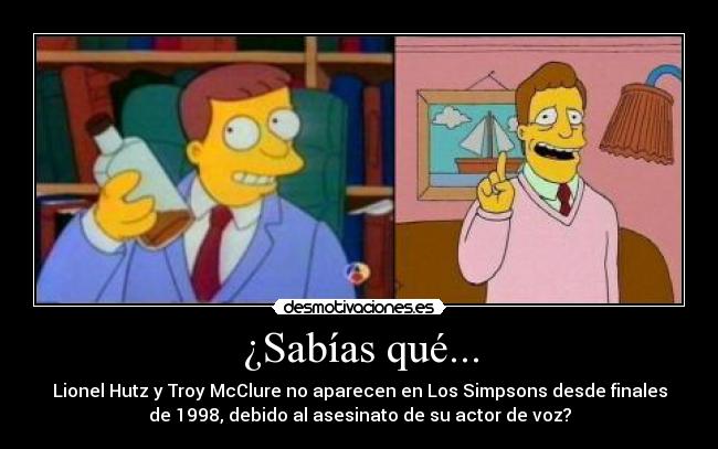 carteles simpsons troy macclure lionel hutz phil hartman desmotivaciones
