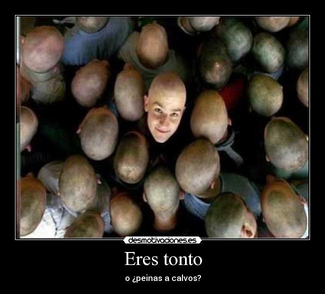 Eres tonto - o ¿peinas a calvos?