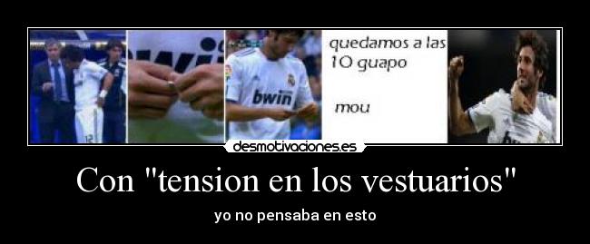 Con tension en los vestuarios -
