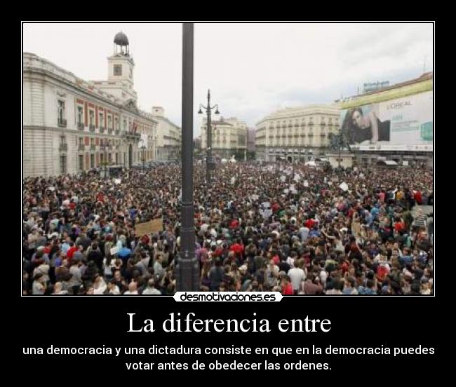 La diferencia entre -