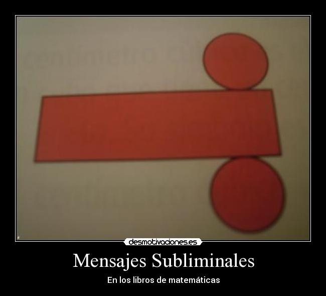 Mensajes Subliminales - En los libros de matemáticas