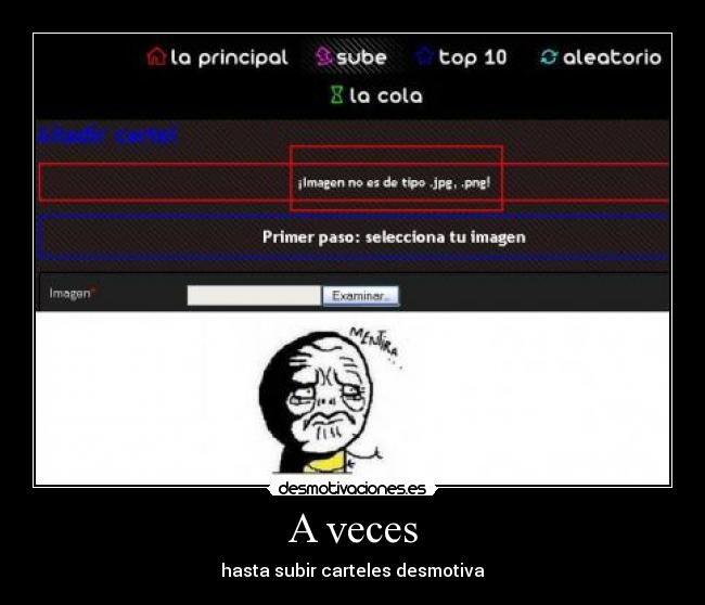 A veces - hasta subir carteles desmotiva