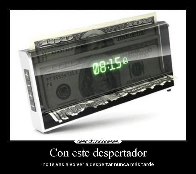 Con este despertador - no te vas a volver a despertar nunca más tarde