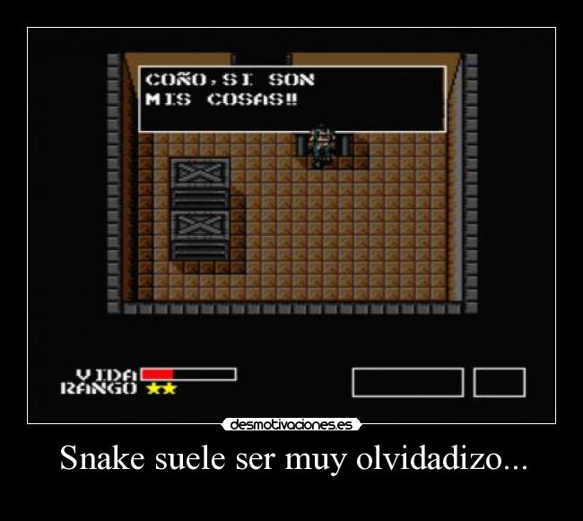 Snake suele ser muy olvidadizo... - 