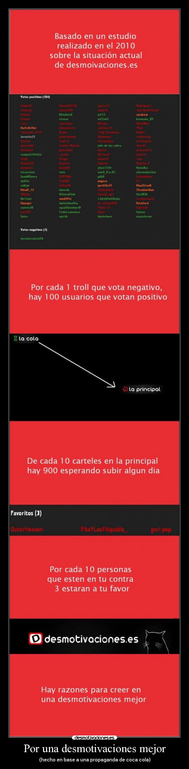 Por una desmotivaciones mejor - (hecho en base a una propaganda de coca cola)