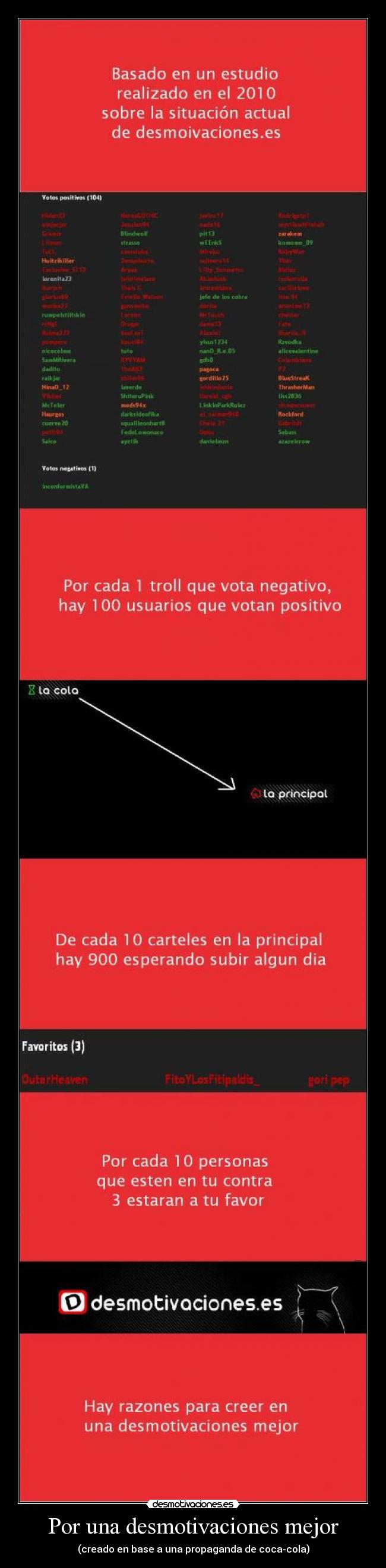 Por una desmotivaciones mejor - (creado en base a una propaganda de coca-cola)