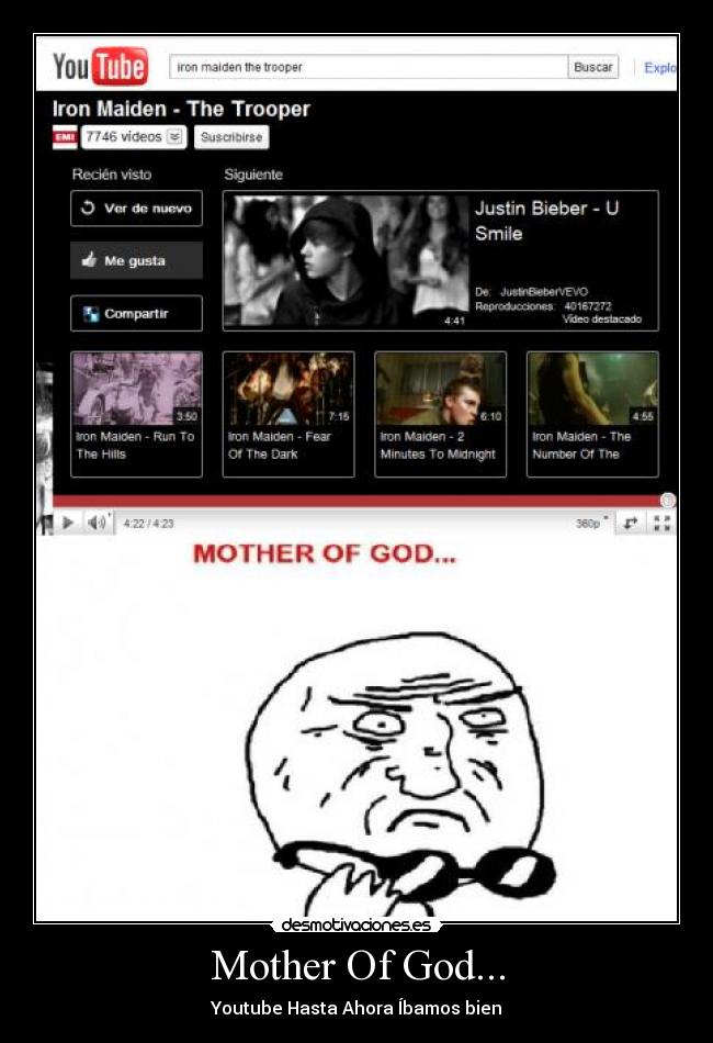 Mother Of God... - Youtube Hasta Ahora Íbamos bien